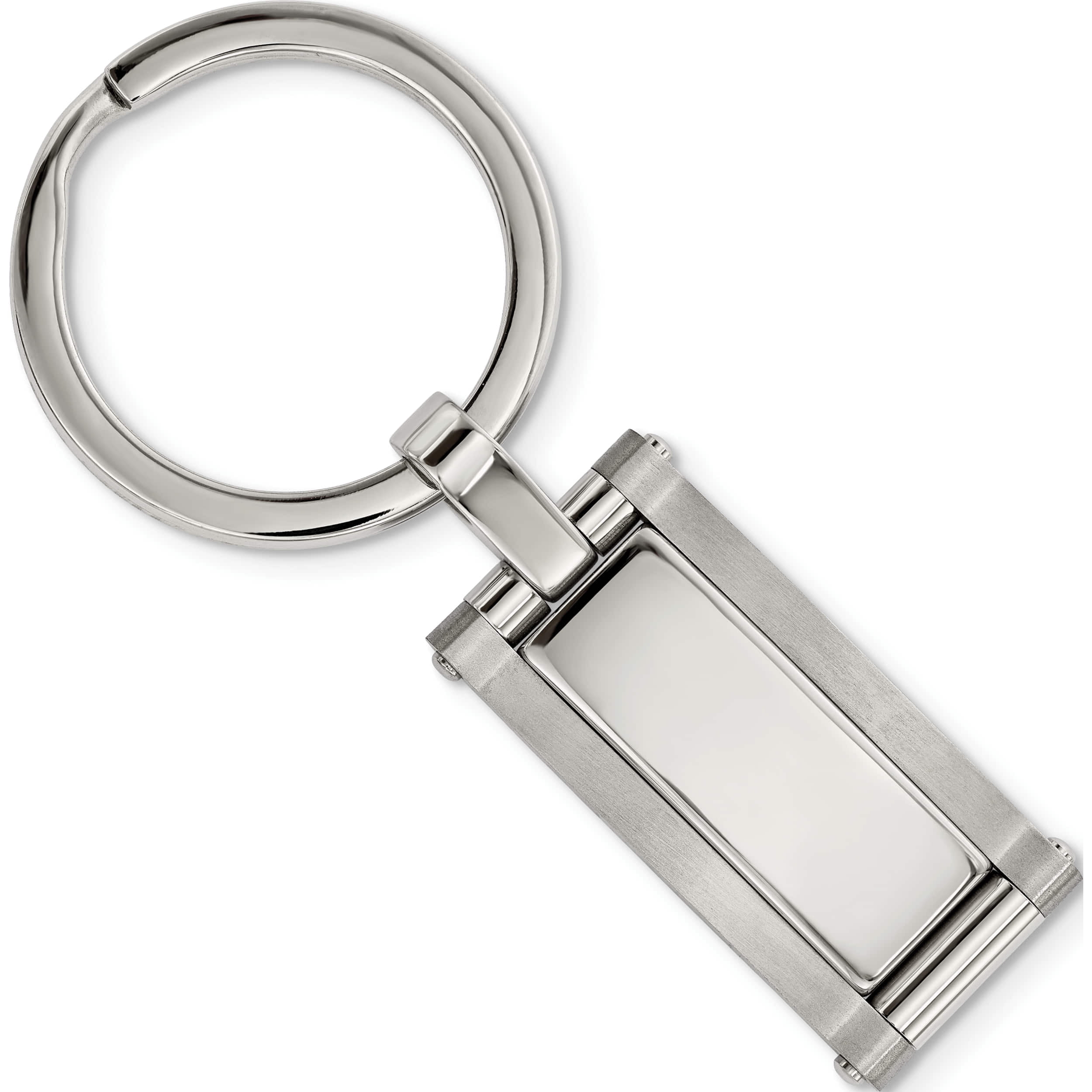 Stainless Steel Brushed And Polished Key Ring (64.62 X 17) Made In China srk144