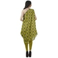 thumbnail image 5 of Moomaya Women's Printed One-Shoulder Cowl Kurti Sleeveless Dress Boho Party Designer Clothing, 5 of 7