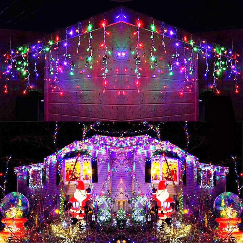 13FT Curtain Icicle Lights Wedding Party LED Fairy Christmas Indoor Outdoor US 