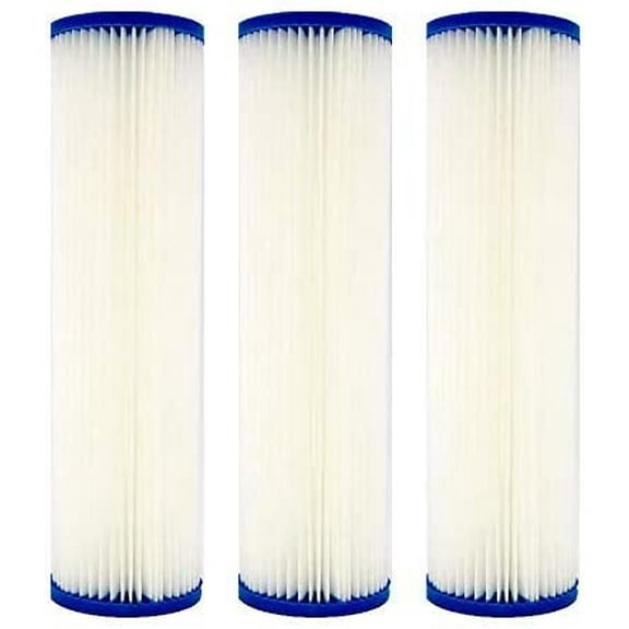 Pack of 3 Watts (WPC5-975) 9.75"X2.75" 5 Micron Pleated Sediment Filter