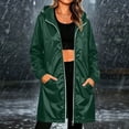 thumbnail image 3 of Maplenight Long Packable Rain Jackets for Women Waterproof Windproof Hoodie Lightweight Long Raincoat for Outdoor Hiking Camping, 3 of 6