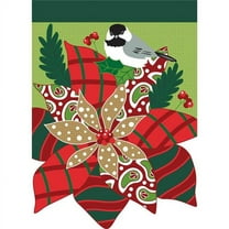 Magnolia Garden Flags 1477 13 x 18 in. Poinsettia Christmas Burlap Garden Flag