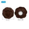 thumbnail image 2 of Uxcell Camellia Fabric Pin, Flower Brooch Artificial Flowers Brooches for Women Girls Cloth Decor, Coffee 2 Pcs, 2 of 7