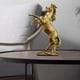 thumbnail image 4 of Decoración de estatuil de caballo animal Caballo Estatua Oro Zulema Escultura de estatuilla de caballo, 4 of 8