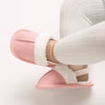 thumbnail image 6 of Quealent Baby House Slippers Toddlers Infants Fuzzy Slippers 0-18 Months Boys Girls Cozy Fleece Shoes with Heel Strap Pink for Size 4.5, 6 of 8