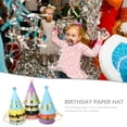 thumbnail image 3 of unbranded 10Pcs Party Cap Birthday Hat Paper Material Durable Assorted Colors for Celebration, 3 of 6