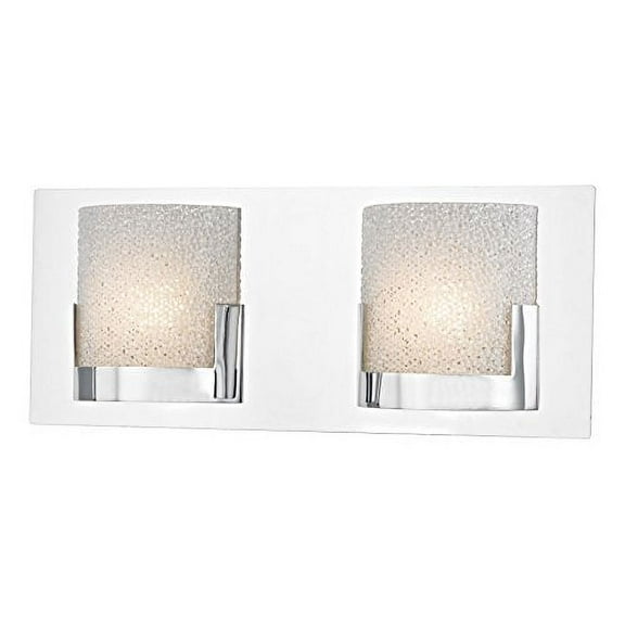 Alico Ophelia 2 Light LED Vanity in Chrome and Clear Glass BVL1202-0-15