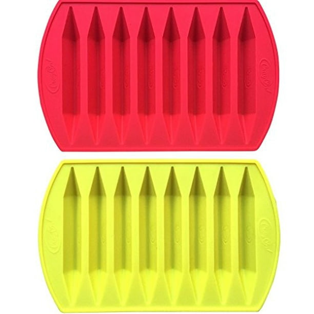 Crayon Double Tipped, Triangular Silicone Crayon Molds (2 Pack