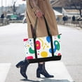 thumbnail image 4 of FORMRS Canvas Laptop Tote Bag for Women with 15.6" Computer Compartments Shoulder Handbag, Colorful Round, 4 of 7