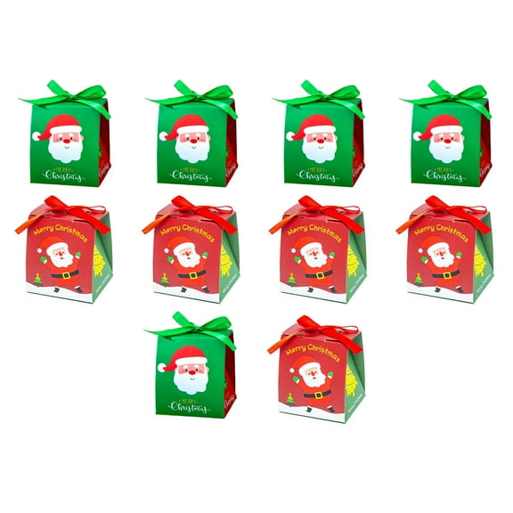 Pretyzoom 10pcs Assorted Color Empty Chocolate Boxes for Christmas and Souvenirs