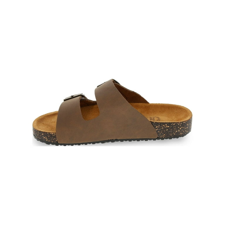 Wonder Nation Boys Two Buckle Footbed Sandals Sizes 12 6 Walmart