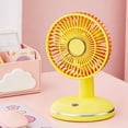thumbnail image 4 of Iumwxz Portable Rechargeable Desk Fan with Round Base, Quiet 3 Speed USB Powered Mini Table Fan for Home Office Outdoor Travel, Battery Operated Small Personal Cooling Fan, 4 of 6