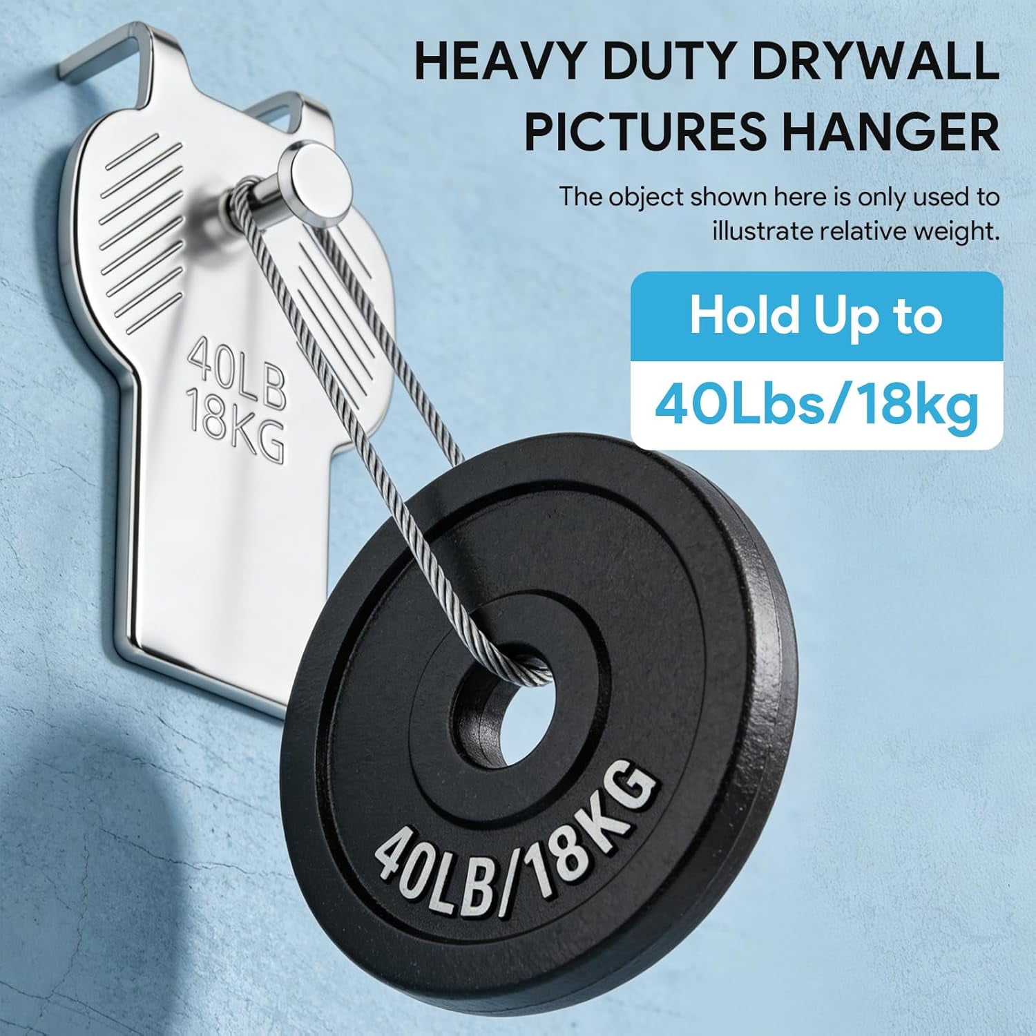 Claw Drywall Picture Hangers, Heavy Duty Hanging Hooks for Art Mirror Painting Frame Photo Poster, Hanging Kit for Home Office Decor