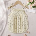 thumbnail image 2 of Faraee 0-18 Months Infant Newborn Baby Girl Floral Romper Spaghetti Strap One Piece Jumpsuit Shorts Toddler Summer Overall Clothes Light Pink, 2 of 6