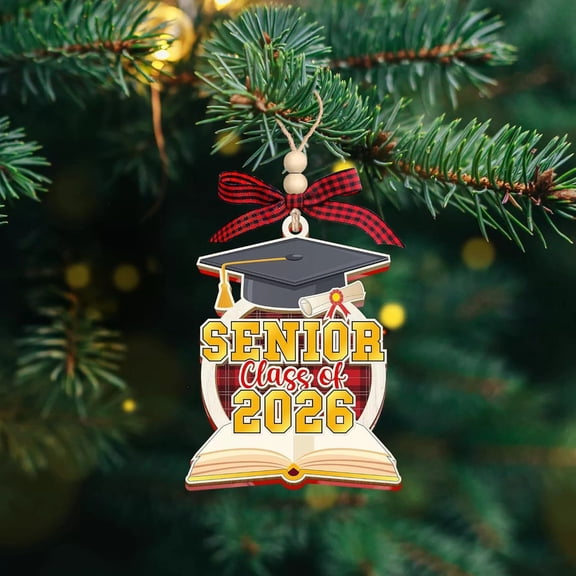 Graduation Ornaments Class of 2026 - 2D Acrylic Graduation Gift for High School, College Seniors, Congratulations Gifts for Last Year Students