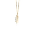 thumbnail image 2 of ANGARA Natural 0.16 Ct. Diamond Fashion Pendant Necklace in 14K Yellow Gold for Women with 18 Inch Chain, 2 of 8