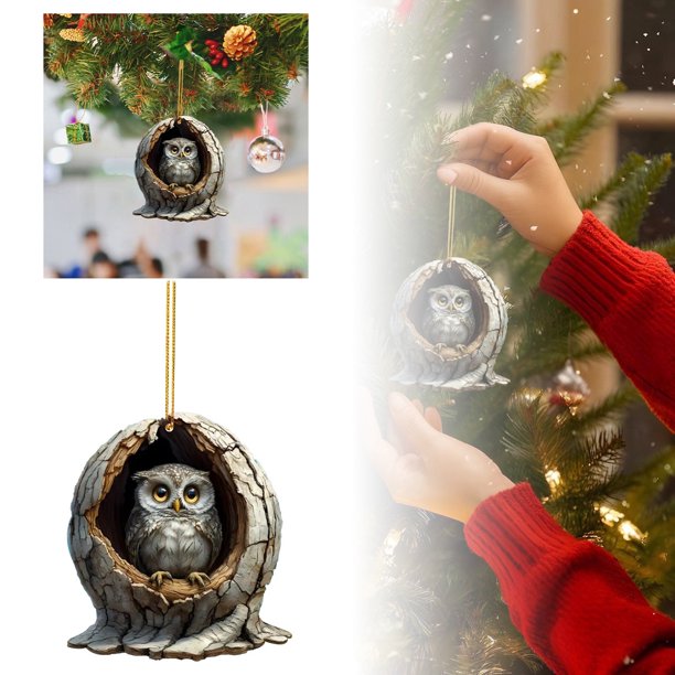 Colgantes Navideños Colgantes Para Árbol De Navidad Colgantes Decorativos Para El Hogar Adornos Navideños Con Forma De Búho Adornos Decorativos Navideños