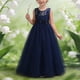 thumbnail image 3 of Vestido de Encaje Blanco de Manga Larga Cuadrado Cuello Girado Abajo Arco Falso Dos Piezas Vestido de Baile de Estudiantes Británicos para Niños Grandes 5-16 Años de Edad, 3 of 6