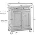 thumbnail image 4 of Crosley Natural Wood Top Portable Kitchen Cart in Cherry, 4 of 6