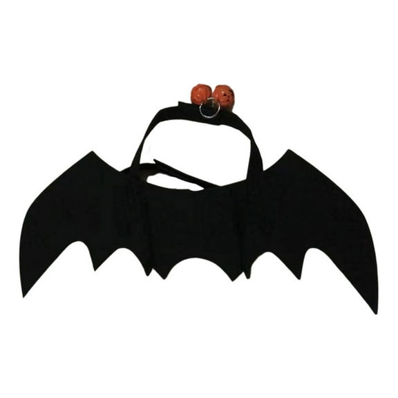 Halloween Pet Costume Bat Wings with Adjustable Strap and Bell for Cats and Small Dogs, Lightweight Comfortable Design