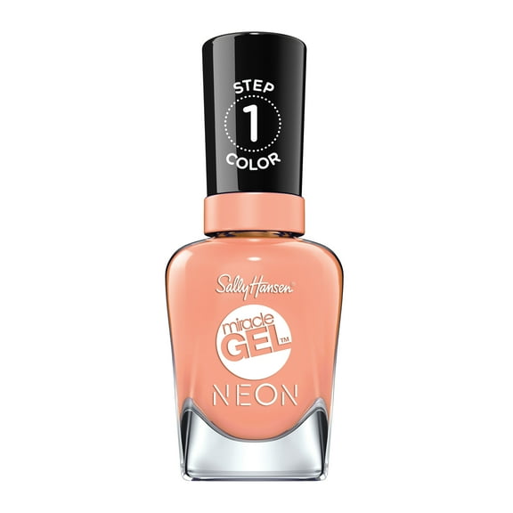 Sally Hansen Miracle Gel Nail Color, Peach Please Neon, 0.5 oz
