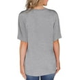 thumbnail image 4 of ONLYSHE Womens Summer V Neck T Shirts Short Sleeve Loose Fit Basic Tunic Tops Blouse, 4 of 5