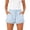 Light Blue, variant on Women's Denim Shorts Frayed Hem Drawstring Elastic Waist Casual Summer Jean Shorts with Pockets