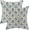 Blue Block Print Floral, variant on Spring Pillow Covers 18x18 Pack of 2 Blue Green Hydrangea Floral Decorative Throw Pillow Covers Outdoor Summer Seasonal Flower Decor Pillowcase Farmhouse Linen Cushion Case for Home Couch