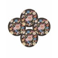 thumbnail image 7 of 15 Inch Round Placemats Set of 4, Boho Pink Flower Non Slip Heat Insulation PP Table Mats, Spring Watercolor Country Floral Plant Washable Place Mats for Kitchen Dining Party Table Decor, 7 of 7