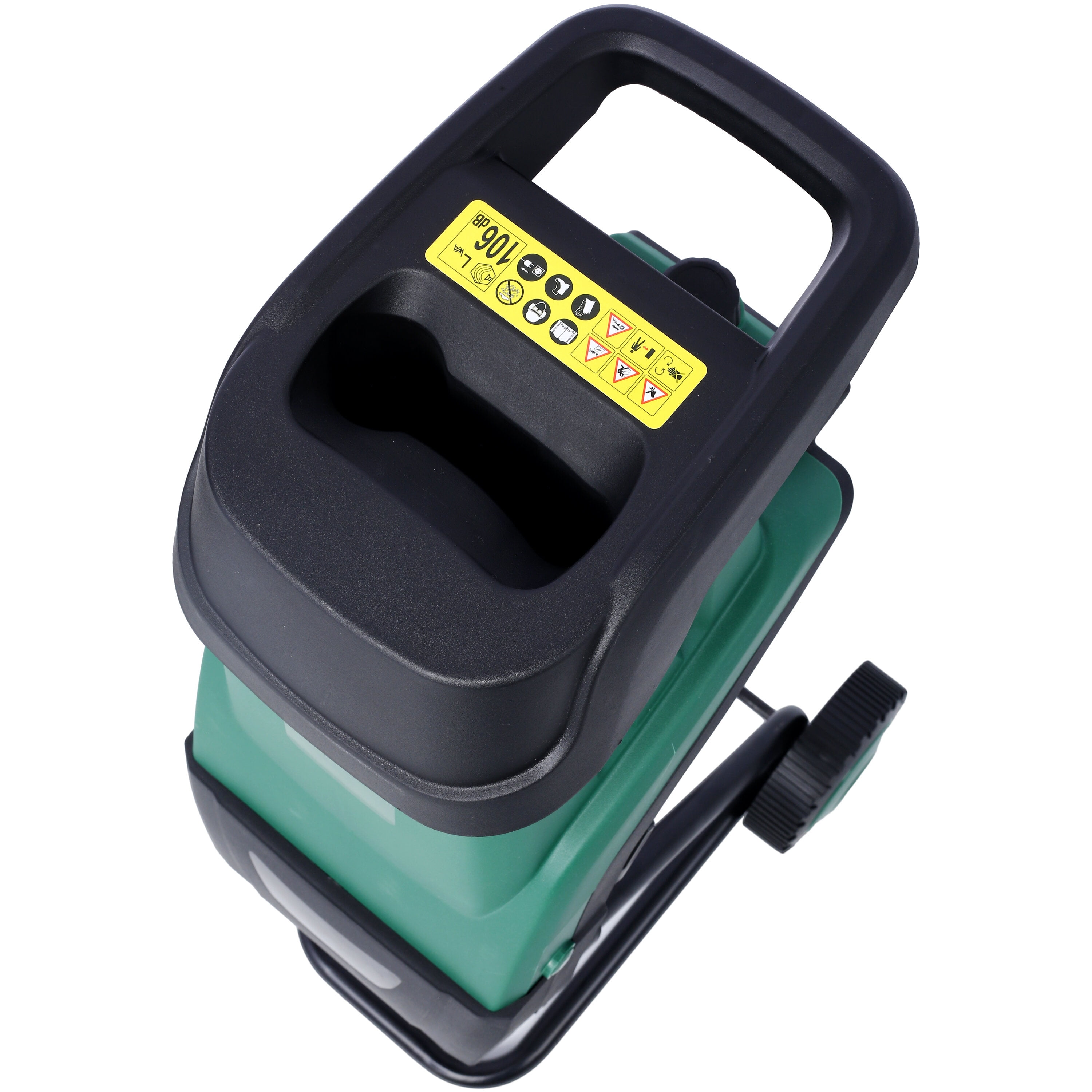 , 15Amp Electric Wood Chipper/Shredder with Wheels Electric Garden Shredder Portable Chipping Width Collection Bag, Double Sided Blade System, Auto Shut-Off Green, Green ,Plastic ,