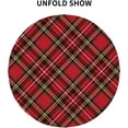 thumbnail image 3 of Red Black Plaids Fitted Round Tablecloth 60 Inch,Kitchen Table Cover Waterproof Table Cloth,Retro Christmas Plaid Circle Table Covers for Indoor Outdoor, 3 of 6
