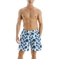 thumbnail image 2 of Father and Son Matching Leaves Print Swim Trunks/Boys Quick Dry Swimwear Bathing Suits, 2 of 7