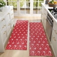 thumbnail image 4 of Kitchen Rugs Sets Of 2,Red Christmas Deer and Snowflake Pattern Anti Fatigue Kitchen Mat Rugs Non Slip Washable,Decorative Kitchen Floor Mats for Kitchen,Sink,Laundry,17"X47", 4 of 5