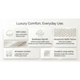 thumbnail image 5 of Santa Grace Honeycomb Thermal Waffle Blanket 100% Cotton Full White, 5 of 7