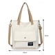 thumbnail image 1 of Bolsa bandolera de lona Bolsa bandolera de gran capacidad Bolsa tote retro (Blanco) Hugtrwg Para Estrenar, 1 of 8