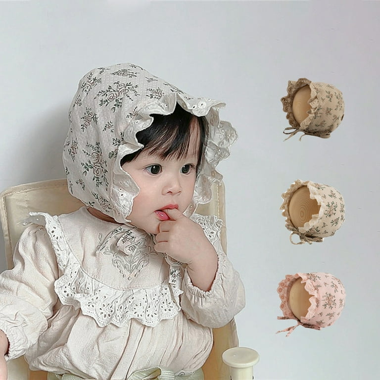 Baby Girl Lacy Bonnet Eyelet Lace Christening Bonnet Cap Toddlers Beanie Breathable Sun Protection Hat Walmart