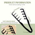 thumbnail image 2 of 2PCS Texture Comb, Voluminous Wide Tooth Hair Comb for Maximum Root Lift, Dual Wide & Fine Tooth Texturizing Styling Comb, Non Slip ABS Plastic Hair Styling Tool (Black), 2 of 6