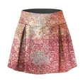 thumbnail image 6 of Tisuna Pink Carnival'S Skirt For Women Sequin Print Mid Waist Pleated Skirts Fashion Lightweight Ladies Festival Dance Wear, 6 of 6