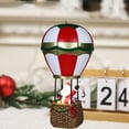 thumbnail image 4 of Bfogop LED Christmas Decorations Hot Air Balloon Fireplace Miniature Resin Ornaments Village Holiday Tabletop Decor Light Up Christmas Santa Claus Collectible Figurines Housewarming Gift, 4 of 5