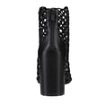 thumbnail image 3 of FSJ Women Closed Toe Woven Ankle Boots Zipper Back Block High Heel Booties Fashion Party Casual Dress Sandals Size 5 Black, 3 of 4