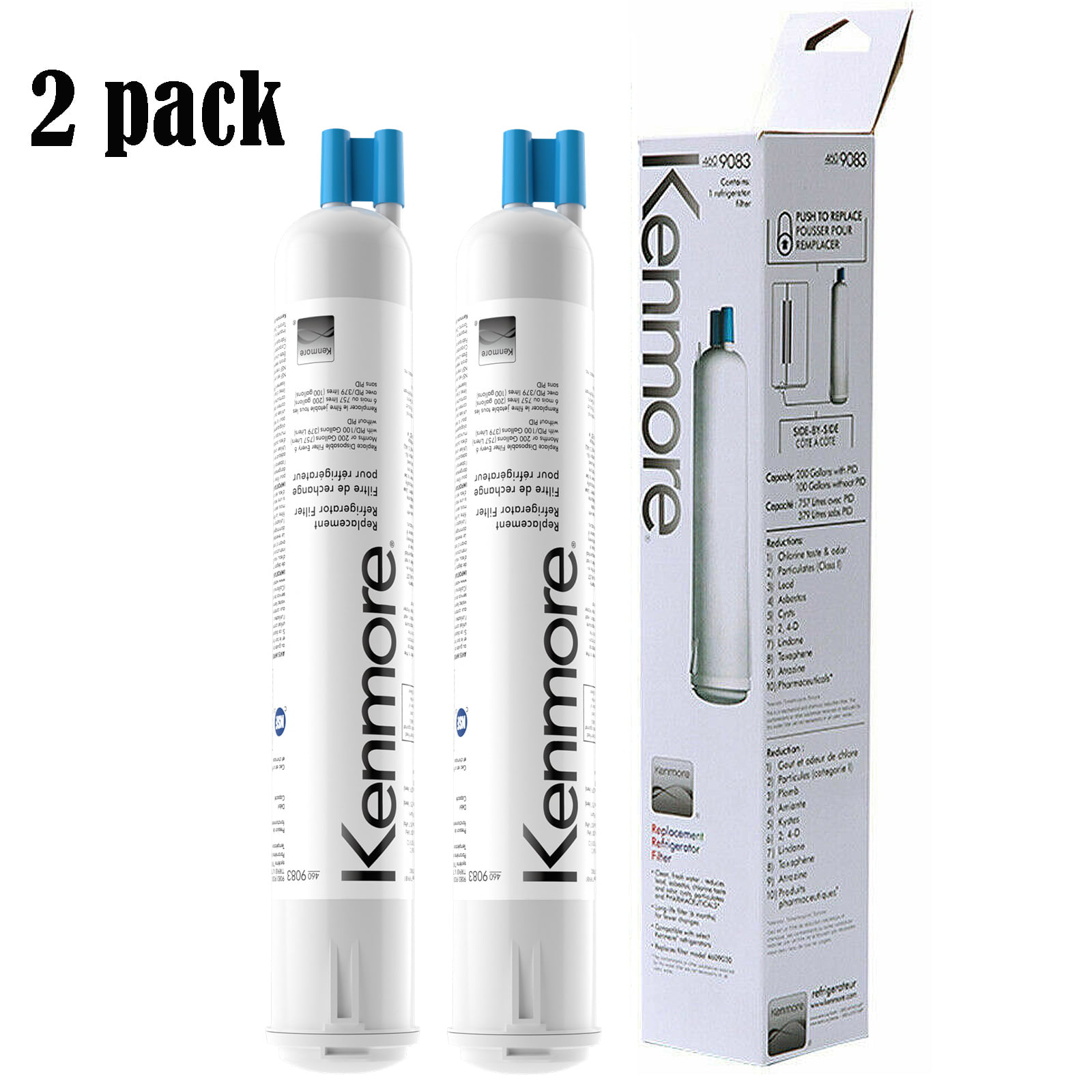 Genuine Kenmore 9083 4609083 9020 9030 Replacement Fridge Water Filters 2 packs 