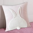 thumbnail image 4 of Fiudx Bonita Funda de Almohada de Conejos, Diseño Bordado para Sofá, Material Suave para Mayor Comodidad, Fácil de Limpiar, Lavable a Máquina, Ideal para Decorar El Hogar o El Coche, Regalo Perfecto, 4 of 5