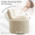 thumbnail image 4 of EWIKOR Adult Sherpa Nursery Power Swivel and USB Charging Recliners with 2 Removable Pillows, Beige, 4 of 8