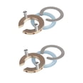 thumbnail image 1 of Woeilo 2 Sets Faucets Lock Washer Repair Nut Anti-Loosing Kitchen Bathroom Sink Water Faucet Pipe Lock Nut Gasket C-Shaped Opening Nut Fastening Accessory Kit, 1 of 5