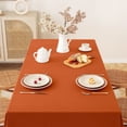 thumbnail image 5 of Luxurious 100% Pure Linen Tablecloth - Eco-Friendly, Durable, and Perfect for Every Occasion - Caramel 60x90 Inch, 5 of 7