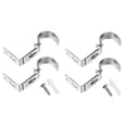 thumbnail image 4 of 2 Pack Hooks Curtain Rod Bracket Modern Style Curtain Rod Holders 8.8x6cm Silver, 4 of 8