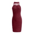thumbnail image 4 of Afdoent Dresses For Women 2026 Party Neck Sequin Fringe Dress Sleeveless Midi Evening Gown For Formal Party Dresses, 4 of 4