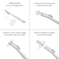 thumbnail image 2 of Tweezerman Eyebrow Razor with 3 Replacement Blades and Safety Cap (Stainless Steel), 2 of 5