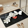 thumbnail image 4 of Horivan 2 Counts Butterfly Print Doormat Non Slip Absorbent Entryway Rug for Winter Mud Dirt Trapping Modern Home Decor Bathroom Kitchen Floor Mat, 4 of 6