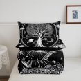 thumbnail image 5 of Homewish Bohemian Life Tree Twin Comforter Sets,Mystical Goth Moons Bedding Set,White Black,Black Reversible,2-Piece,1 Comforter and 1 Pillowcase, 5 of 7